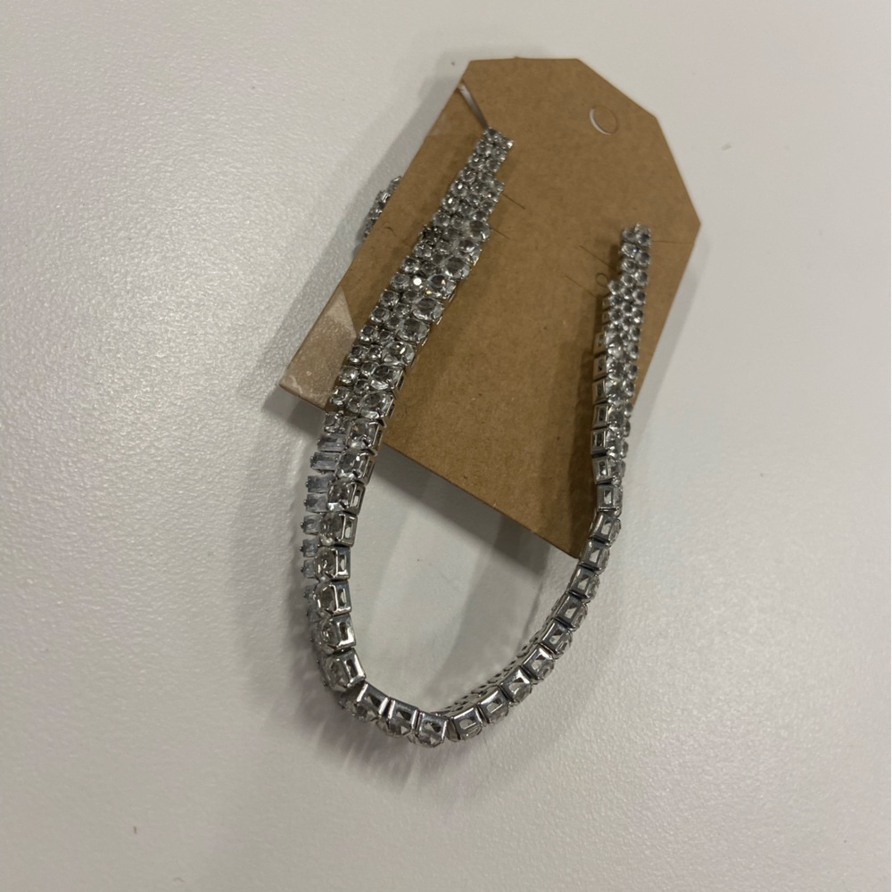 Elegant Silver Rhinestone Bracelet